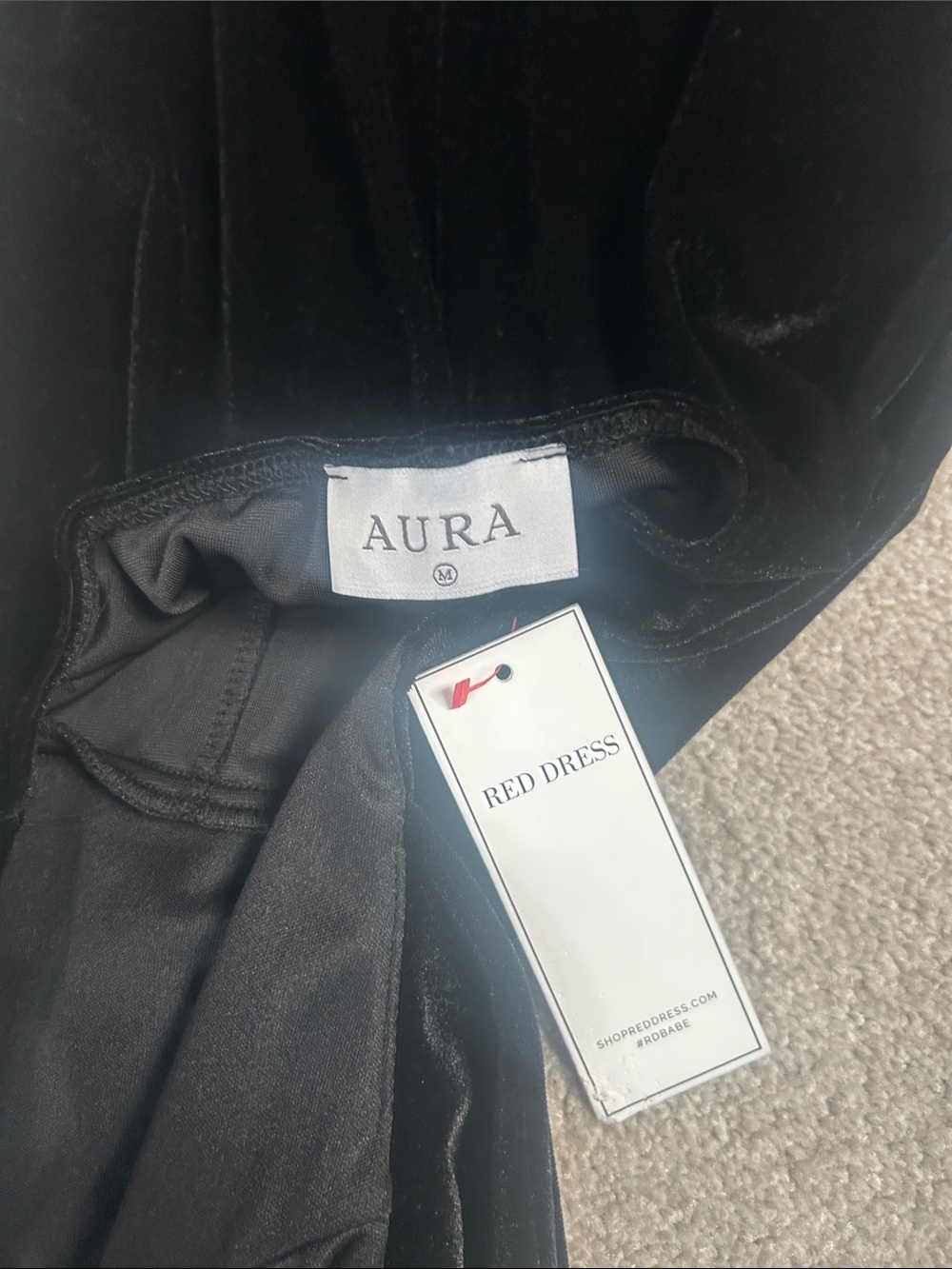 Aura Black Velvet Cross-Back Wide-Leg Jumpsuit - Picture 3 of 3